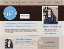 Tablet Screenshot of palmbeachpsychcare.com